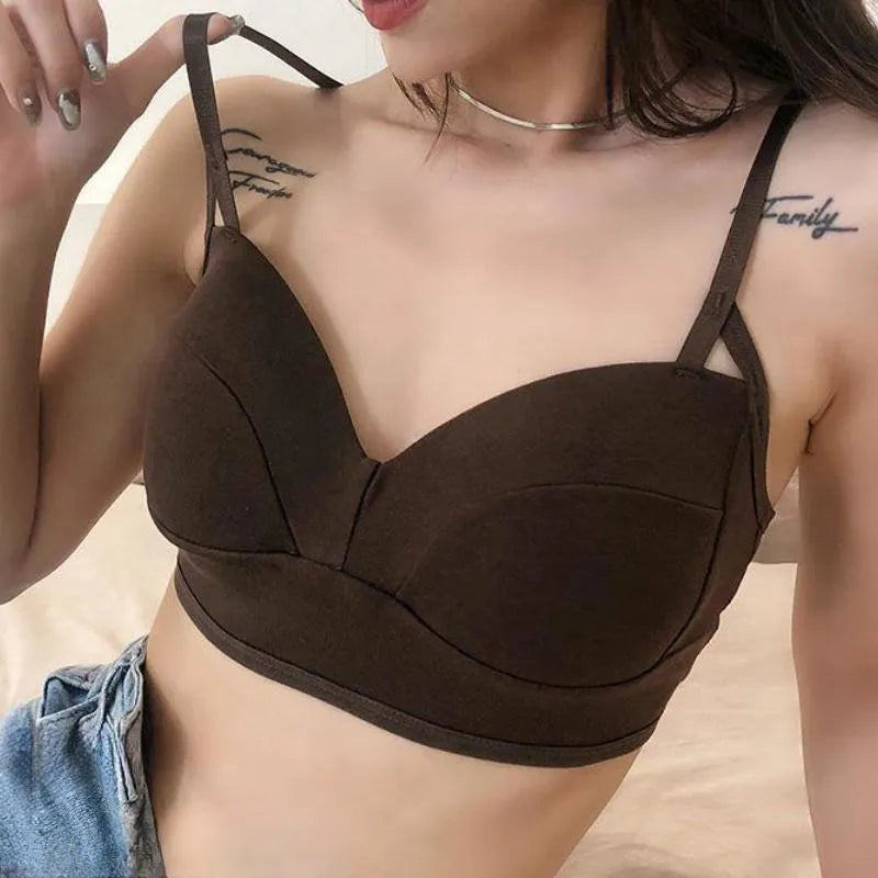 Women's Seamless Push Up Bras - Wireless, Sexy 3/4 Cup Bralette Underwear