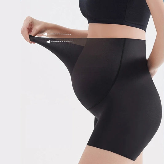 Summer Maternity Safe Seamless Yoga Pants - Anti-exposure Three-quarter Shark Pants for Women