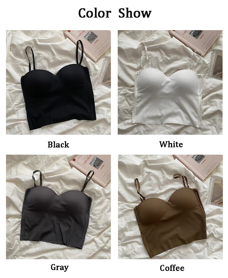 Sujetador deportivo sexy con tirantes dobles y corte fino para chicas atractivas, de color liso, para uso exterior