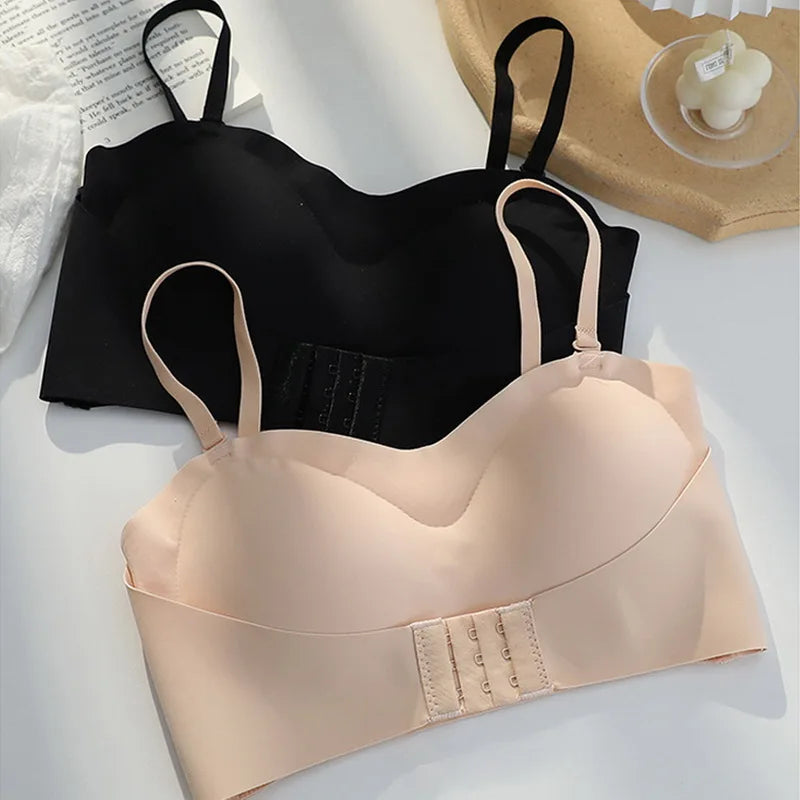 Sujetadores sexys sin tirantes para mujer: lencería invisible, sin aros, push up y antideslizante.