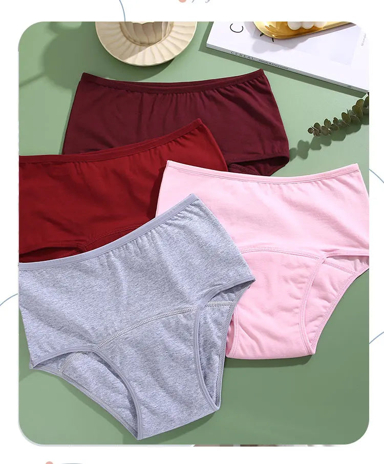 FINETOO Leak Proof Menstrual Panties for Women, S - XL, High Waist, Waterproof