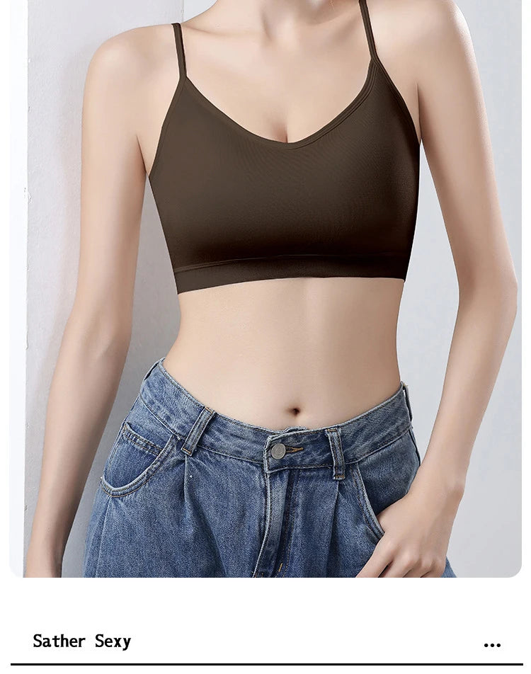 1 nahtloser Sport-BH aus Eisseide – verhindert Durchhängen, kein Stahlring, bequem, große Größe, sexy Bralette
