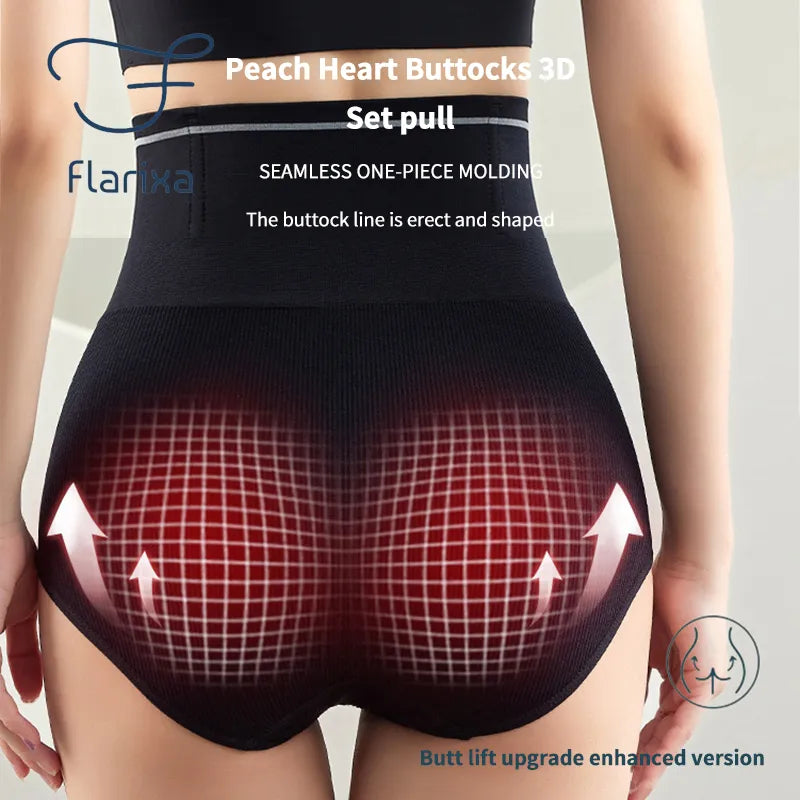Flarixa Women's Seamless Panties - High Waist, Flat Belly Shaping, Hip Lift & Tummy Control