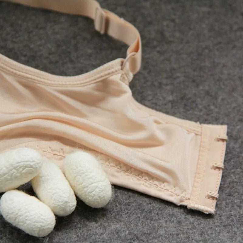 Summer Sexy Mulberry Silk Bralette - Push Up, Seamless Women's Lingerie