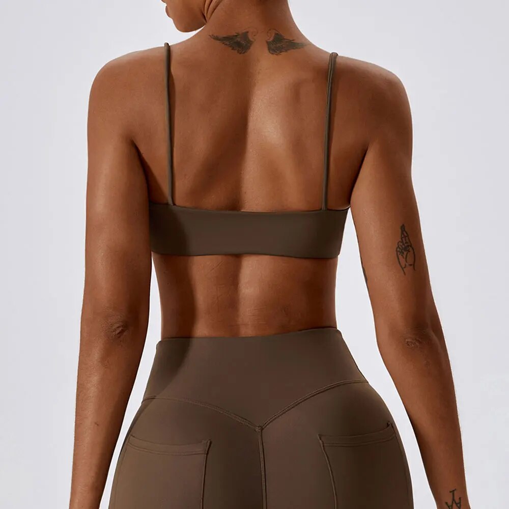 Sexy Sling Sports Bra for Women - Push Up, Shockproof, Ideal for Fitness, Running, Gym & Yoga