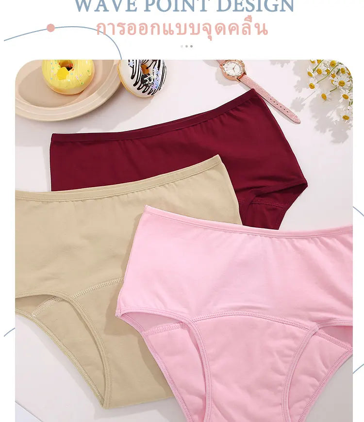 FINETOO Leak Proof Menstrual Panties for Women, S - XL, High Waist, Waterproof
