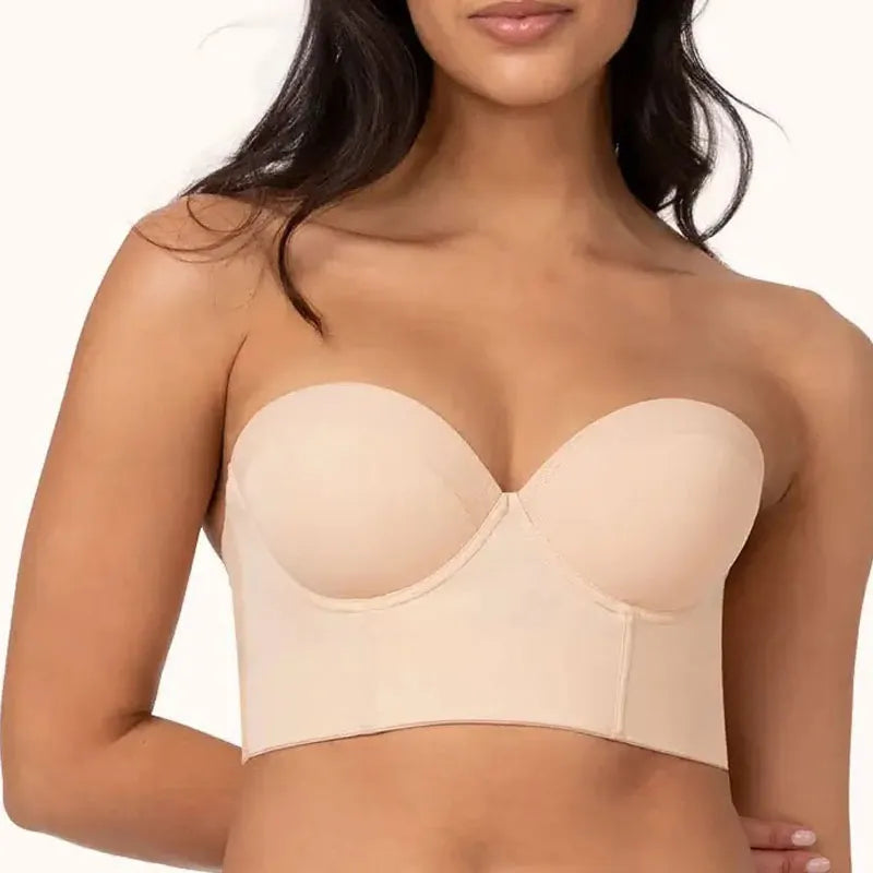 Women's Non-Slip Convertible Bandeau Bra - Dropshipping Full Support, Invisible Lifting, Strapless, Underwire for Big Cup