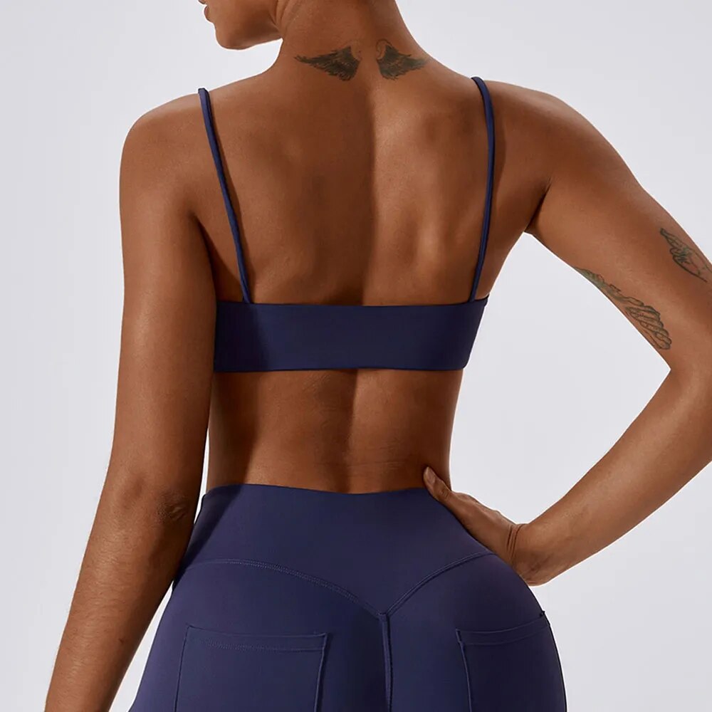 Sexy Sling Sports Bra for Women - Push Up, Shockproof, Ideal for Fitness, Running, Gym & Yoga