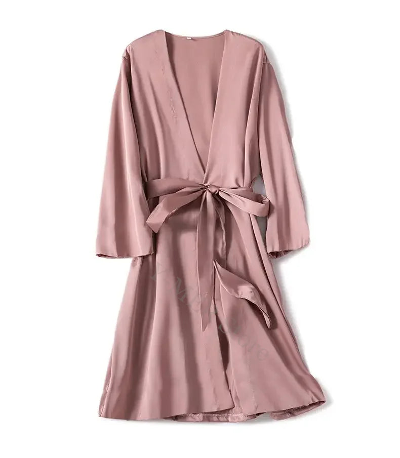Satin Robe for Women - Intimate Lingerie, Sleepwear, Bridal Gift, Casual Kimono, Bathrobe & Sexy Nightwear