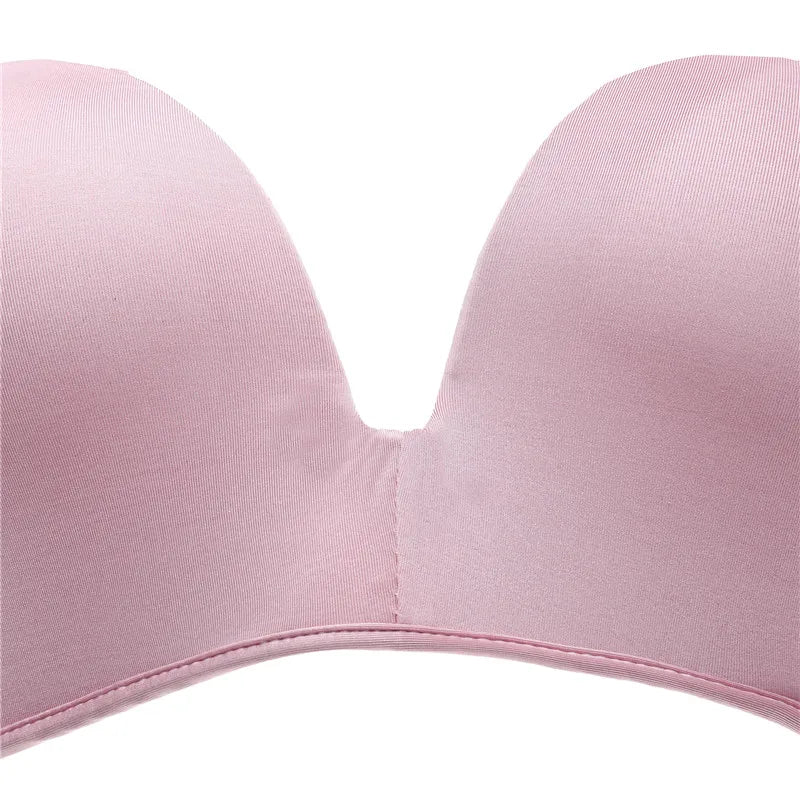 Women's Seamless Push - Up Wireless Bralette - Soft, No Steel Ring, Adjustable Straps