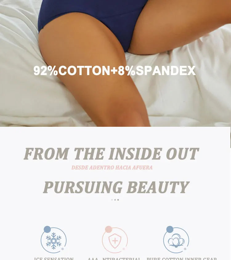 FINETOO Leak Proof Menstrual Panties for Women, S - XL, High Waist, Waterproof