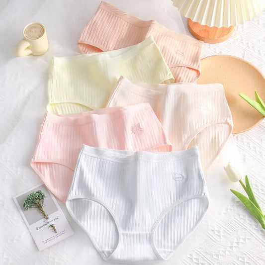 7Pcs Cotton High-Waist Panties for Women | Soft Comfort