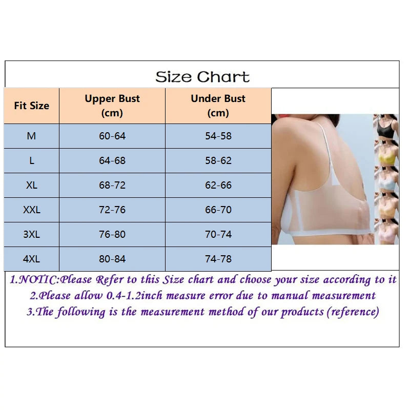 2 Stück ultradünner nahtloser Eisseiden-BH für Damen – bügelloses Bralette, Sling mit schönem Rücken, M-4XL