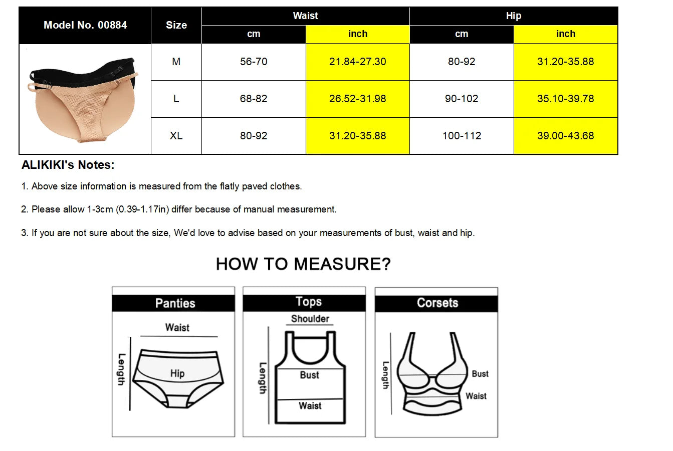 Bragas acolchadas y sin costuras para realzar los glúteos - Ropa interior y moldeadora para realzar la cadera