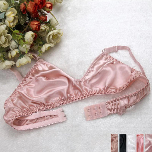 Heißer Verkauf Damen Satin Seide BH - Ultradünne, atmungsaktive und bügellose sexy Dessous