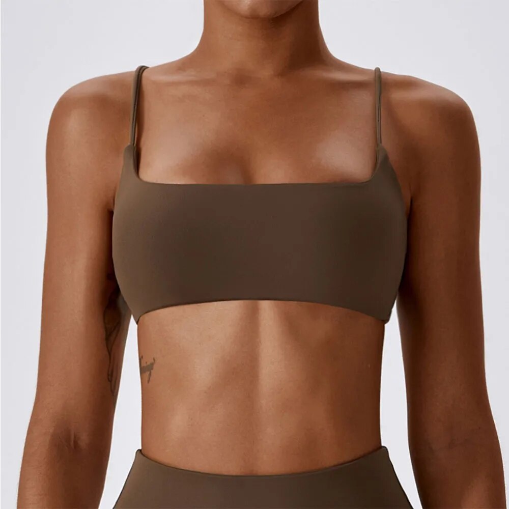 Sexy Sling Sports Bra for Women - Push Up, Shockproof, Ideal for Fitness, Running, Gym & Yoga