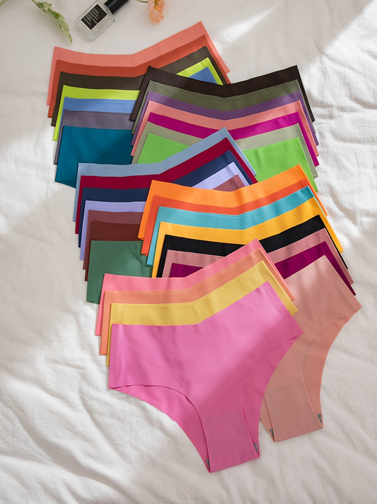 33-teiliges nahtloses Slip-Set, einfache, bequeme, atmungsaktive, dehnbare Dessous-Höschen, Dessous und Unterwäsche für Damen