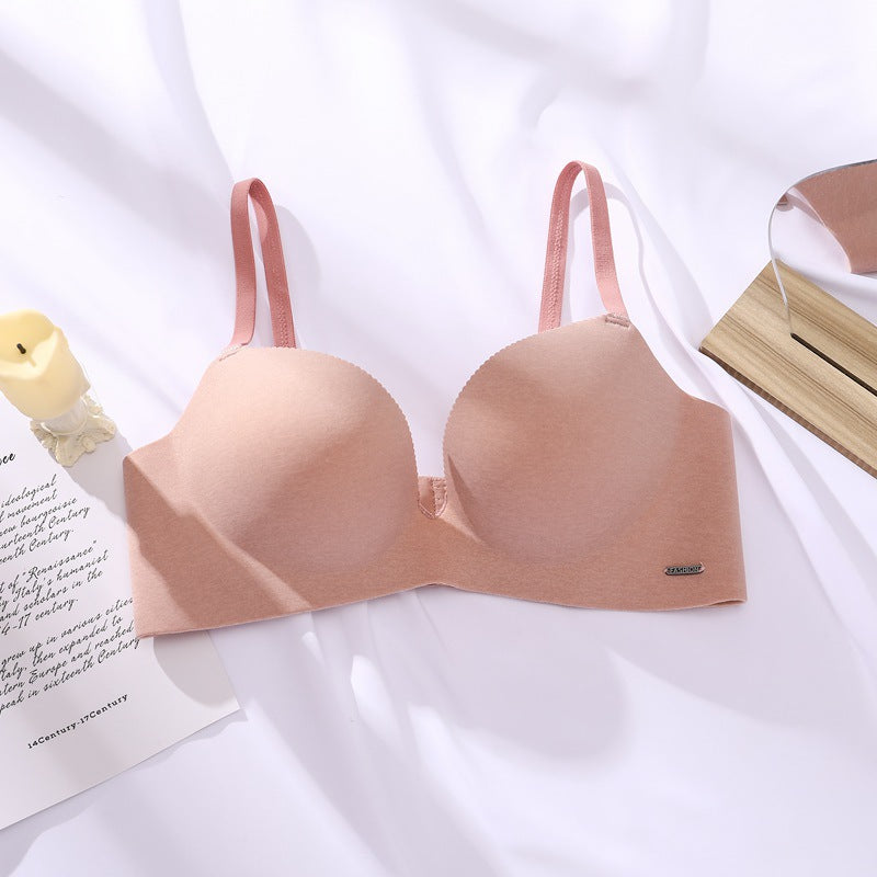 Sujetador push-up sin aros para mujer: copa 3/4, soporte lateral, sin costuras