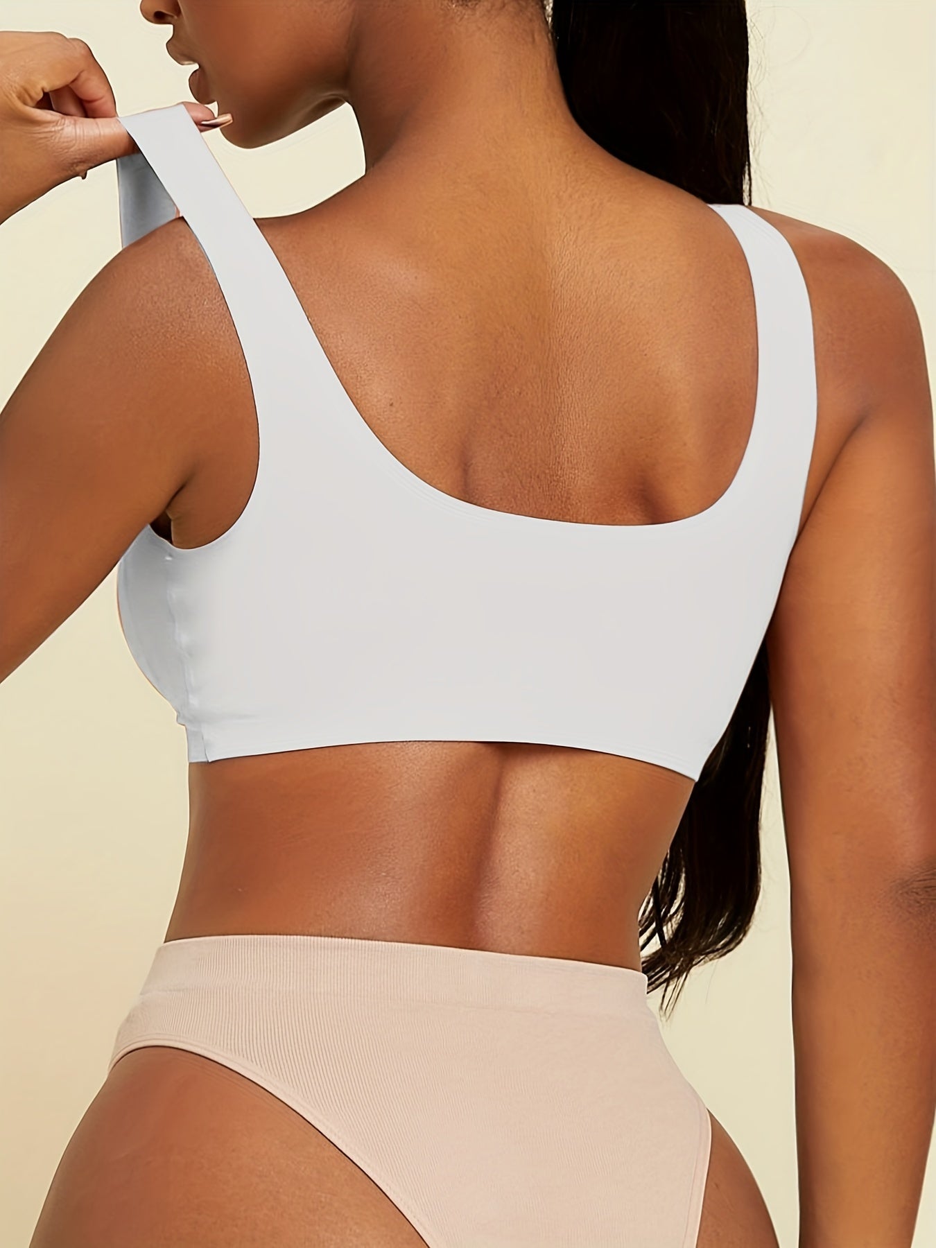 Women's Solid Push-Up Wireless Soft & Comfy Tank Bra - Lingerie & Underwear