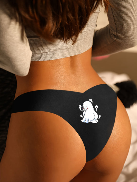 Festive Halloween Thong Panties - Polyamide & Elastane Blend, 1 Pair