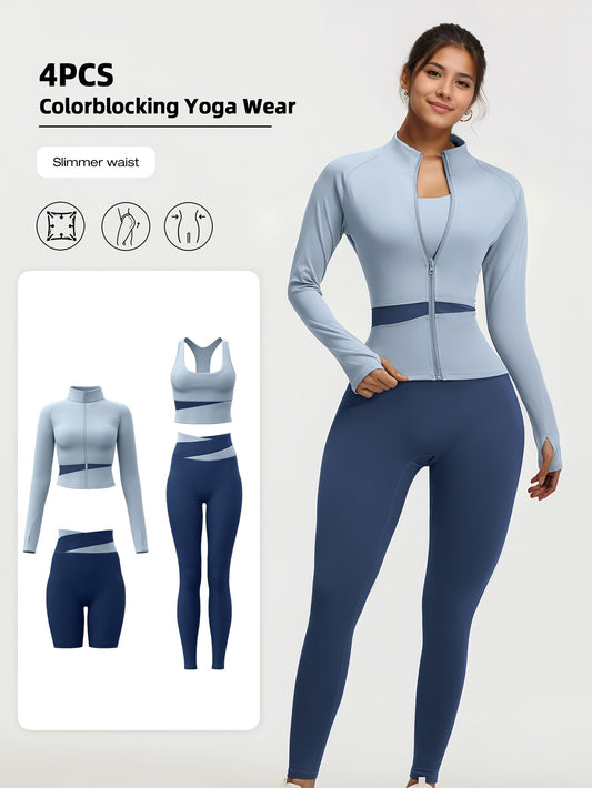4pcs Women'S Yoga Set
