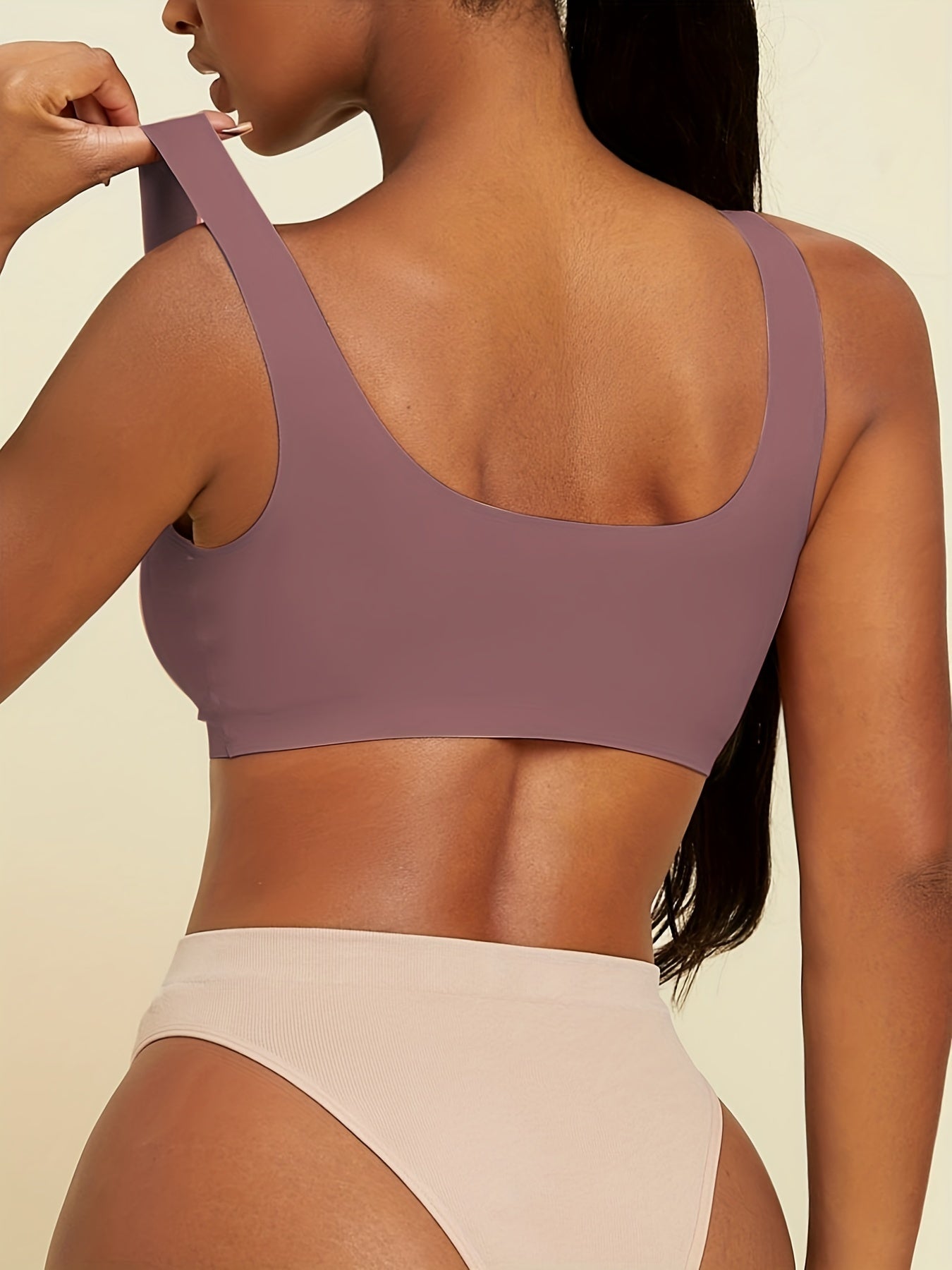 Women's Solid Push-Up Wireless Soft & Comfy Tank Bra - Lingerie & Underwear