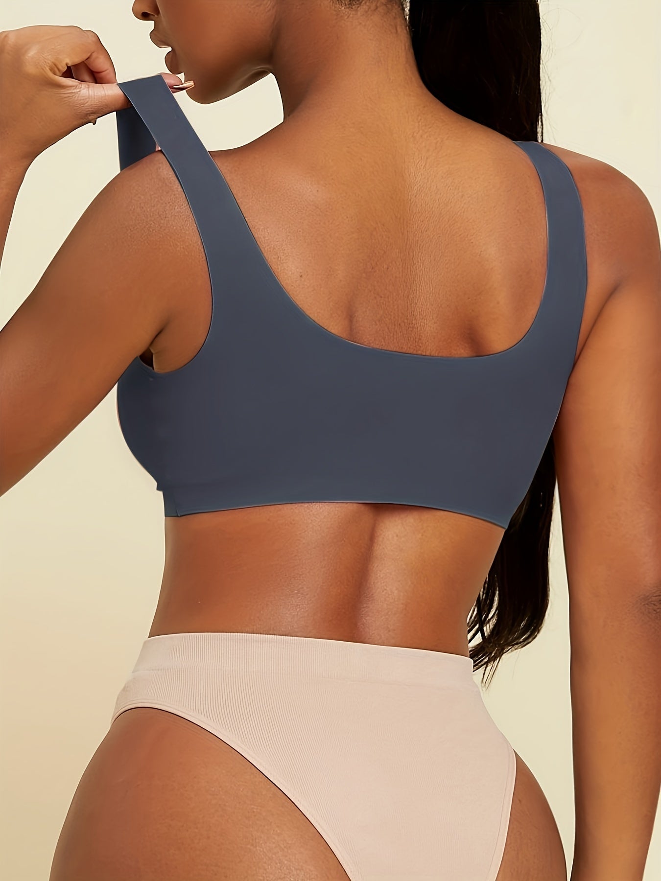 Women's Solid Push-Up Wireless Soft & Comfy Tank Bra - Lingerie & Underwear