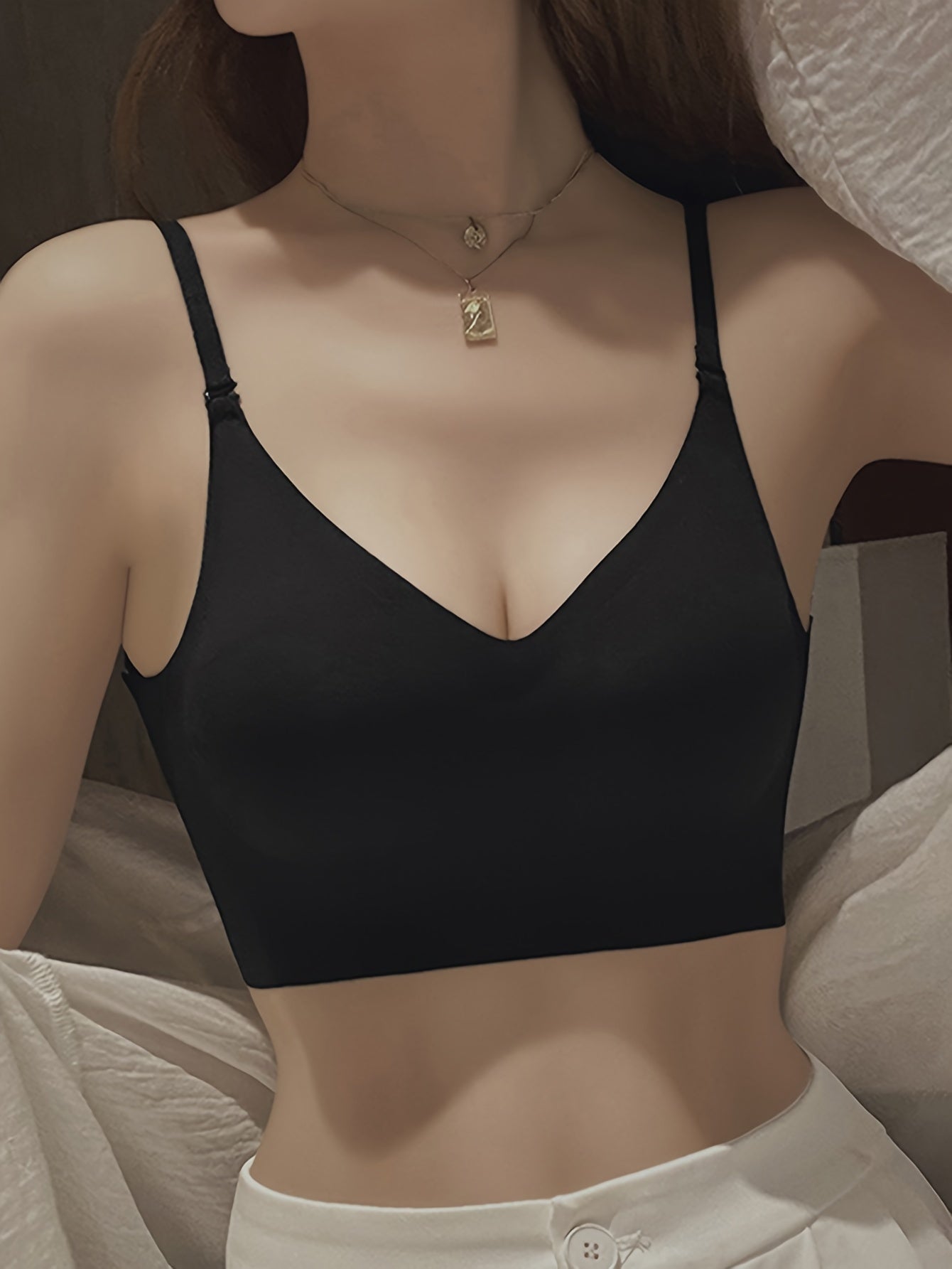 Ultra-Soft Seamless Push-Up Bra for Women - Backless, Sweat-Wicking, Removable Pads, Versatile Solid Colors