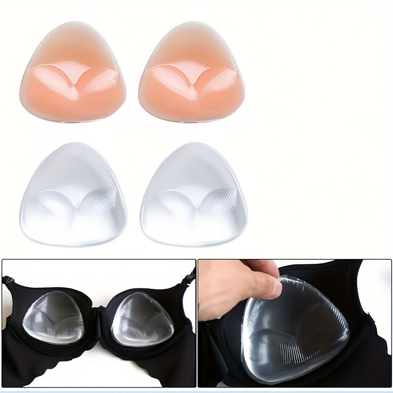 Inserciones de silicona para sujetadores: almohadillas invisibles para realzar el escote, reutilizables y cómodas.