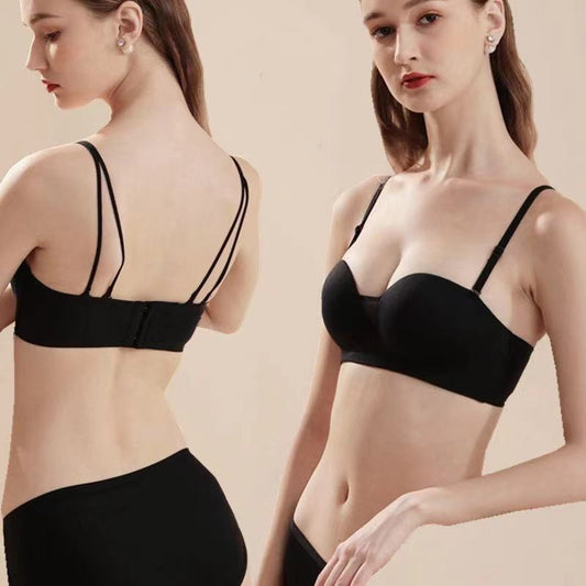 Women's Strapless Push-Up Bra: Wireless, Seamless, Anti-Slip for Small Bust
