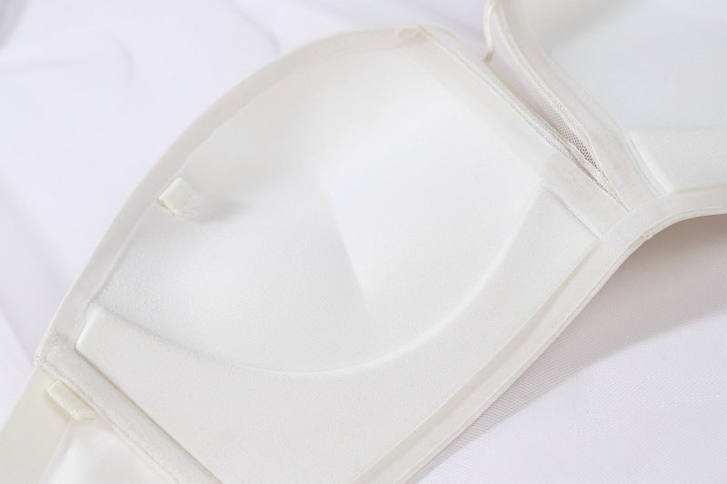 Wireless Push-Up Bra: Half Cup, Adjustable Straps & Side Support