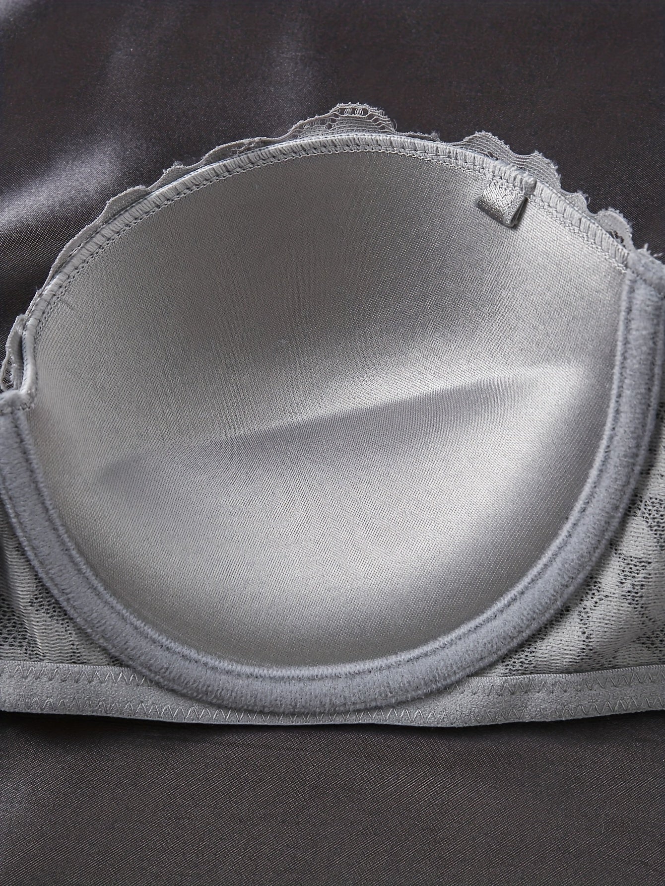 3pcs Women's Sexy Lace Strapless Bandeau Bras - Invisible Front Closure, Push-Up Support