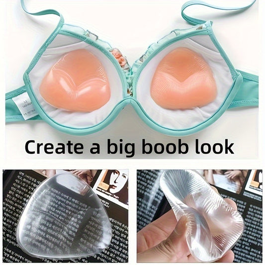 BH-Einlagen aus Silikon – Unsichtbare Push-Up-Pads für BHs und Bademode, wiederverwendbar, bequemer Dekolleté-Boost
