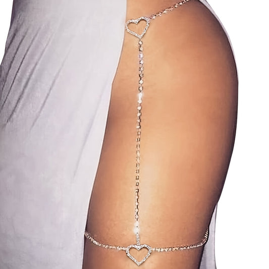 Sexy Full Love Leg Chain Waist Chain - Fashionable Body Chain for Women, European and American Cross-border Hit