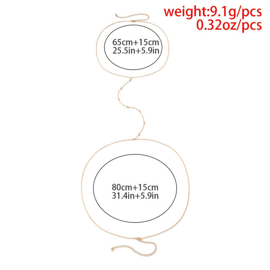 Ladies' Bohemian Style Golden Body Chain - Chic, Sexy, Perfect for Party & Festival Outfits