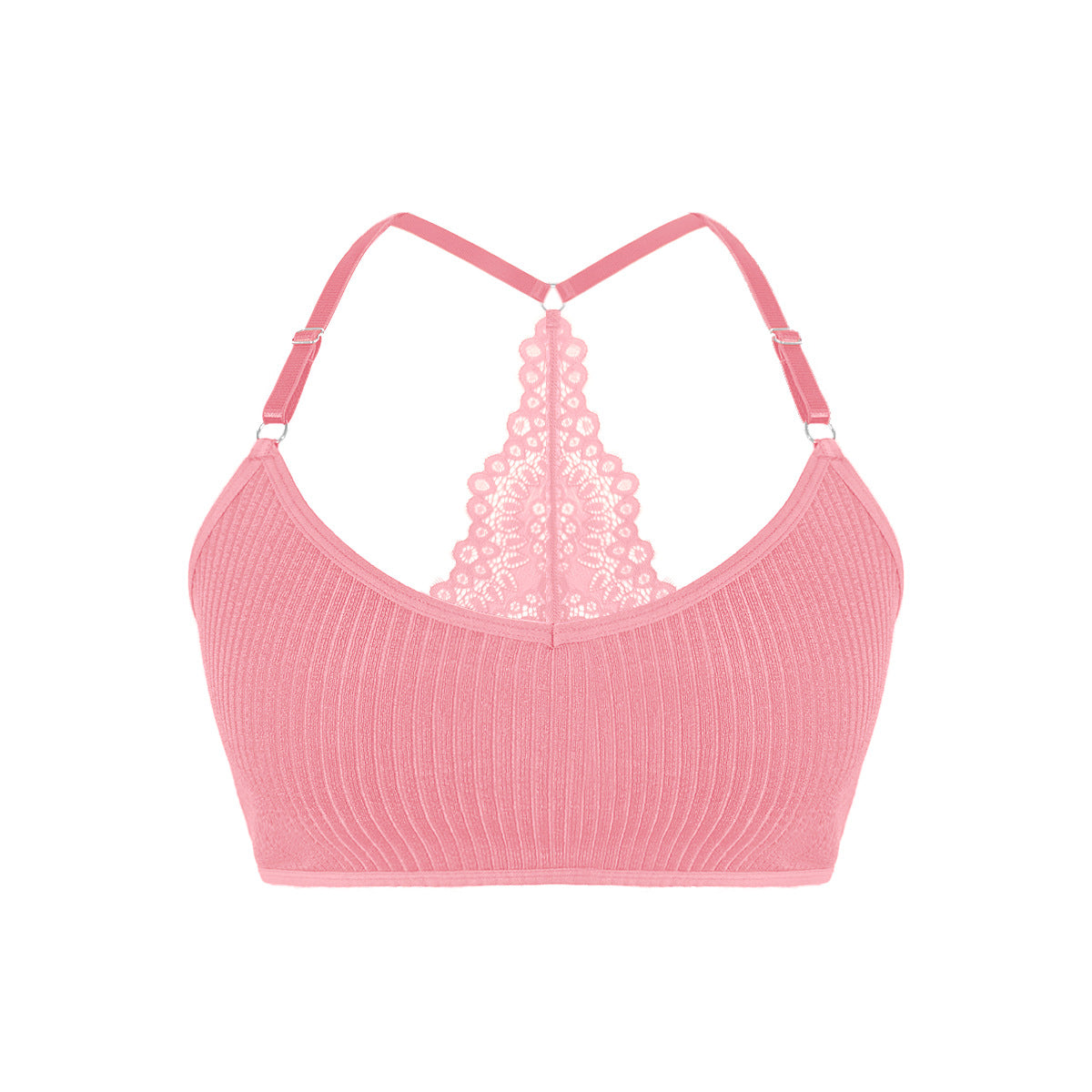 Women's Lace Vest Bra: Lift & Side Support, Adjustable Straps