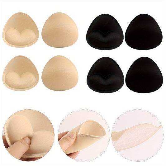 4 Paar nahtlose Push-up-BH-Polster – unsichtbare Brustvergrößerer für Damen-BHs, Bikinis und Tops