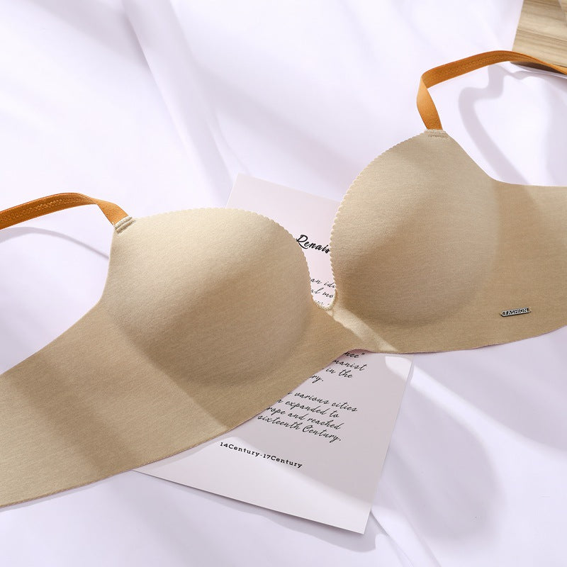 Sujetador push-up sin aros para mujer: copa 3/4, soporte lateral, sin costuras