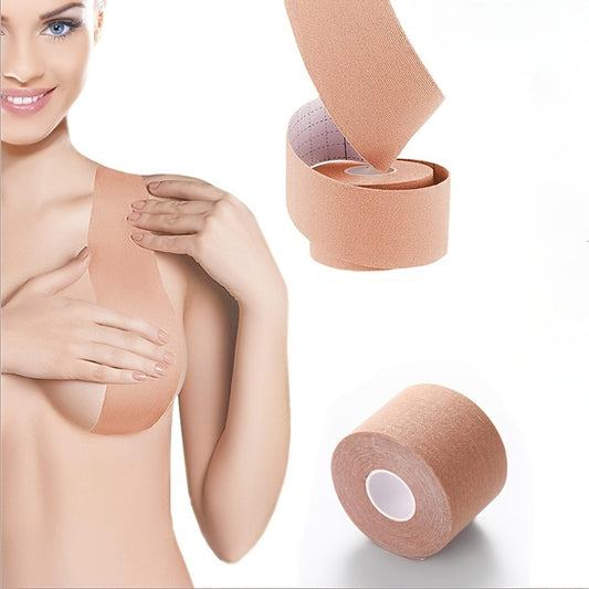 Body Tape & Petal Backless Nipple Cover Set - Breathable Breast Lift Tape for A-E Cup Women, Ideal for Sports & Special Occasions