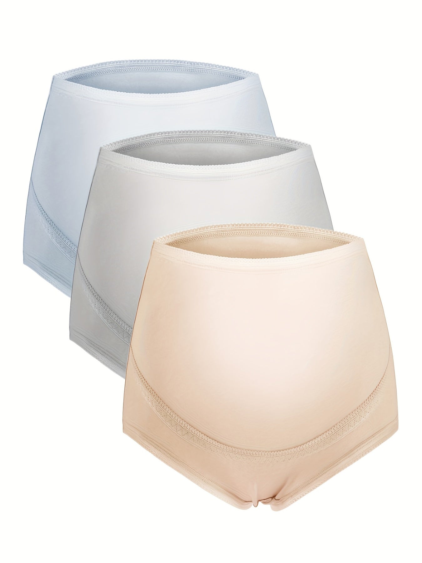 3pcs Women's U-Shaped Belly Support Underwear For Maternity Pregnancy