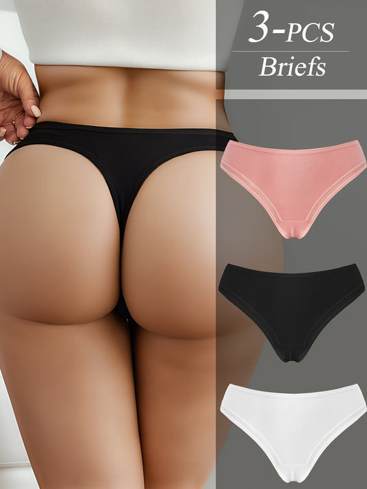 3 Stück weiche und bequeme dehnbare Dessous-Höschen für Damen