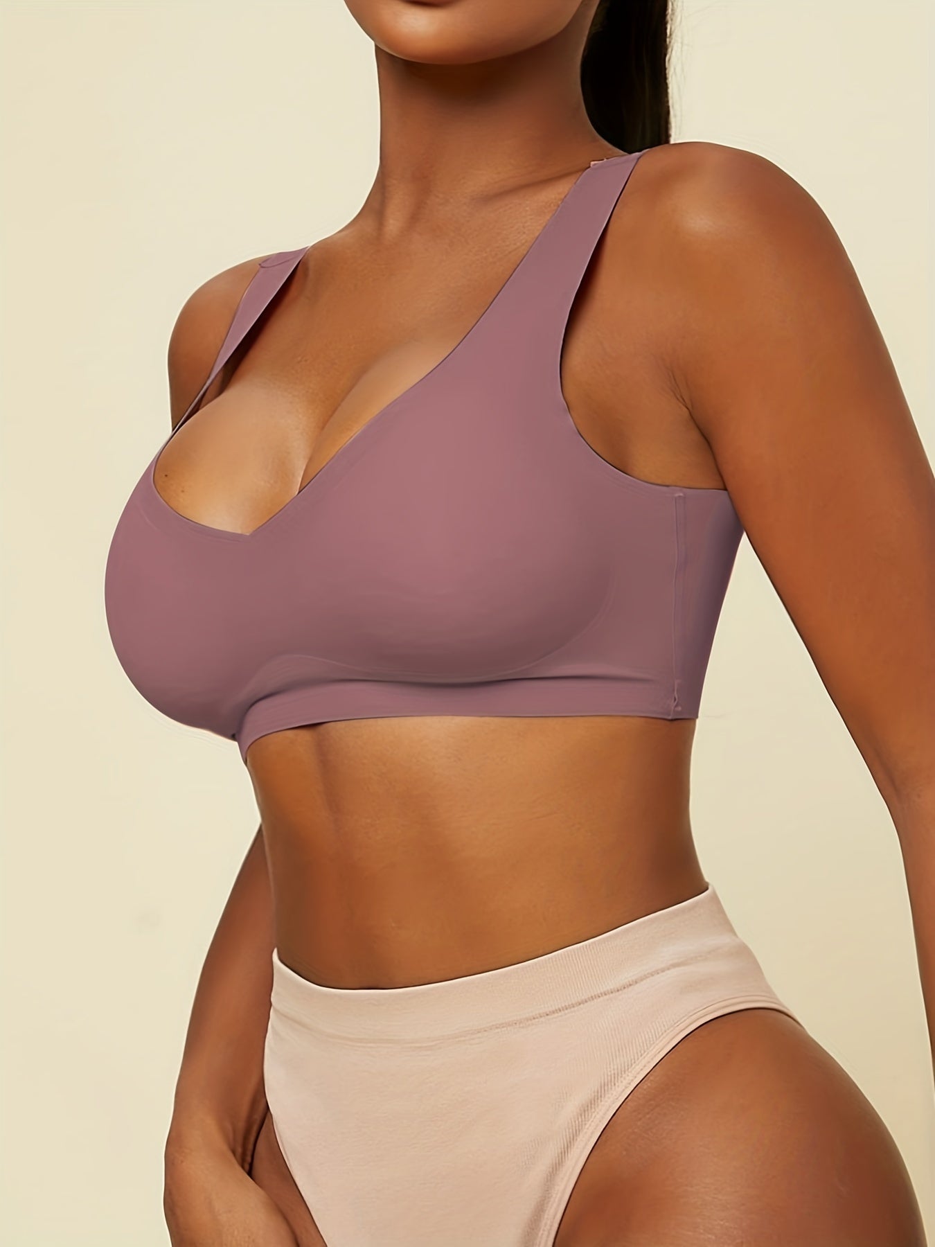 Women's Solid Push-Up Wireless Soft & Comfy Tank Bra - Lingerie & Underwear