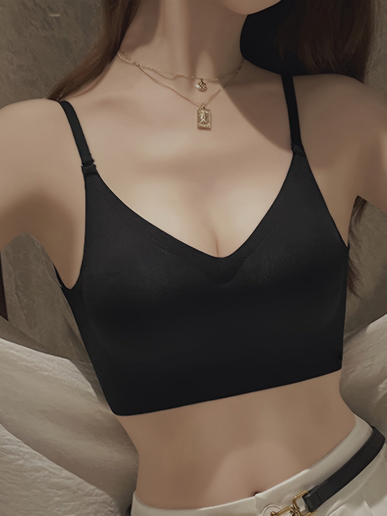 Ultra-Soft Seamless Push-Up Bra for Women - Backless, Sweat-Wicking, Removable Pads, Versatile Solid Colors