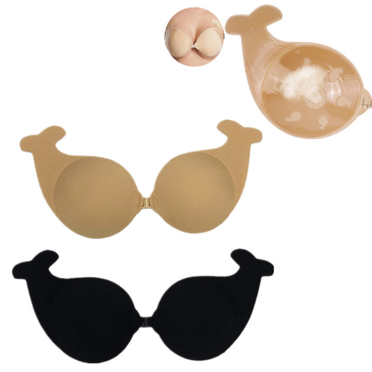 Cross-border new dolphins chest stickers anti-outer expansion deduction gathered invisible tilation milk stickers Silicone bra spot spot