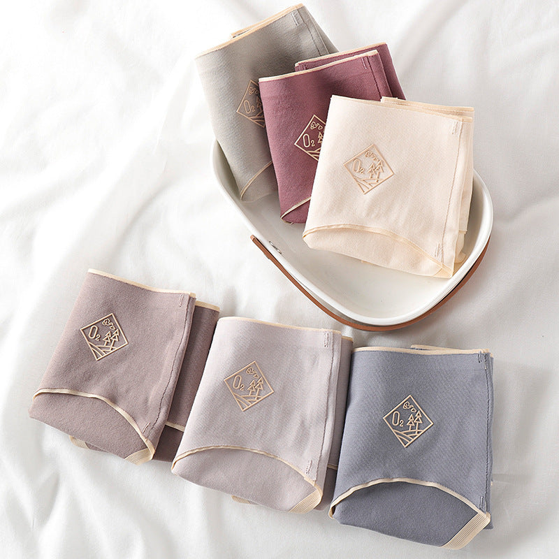 Women's underwear female pure cotton antibacterial cotton high-elastic medium waist large size one-piece no trace breathable girls triangle underwear