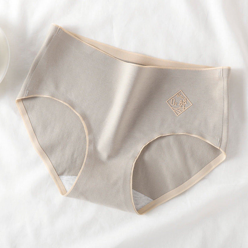 Women's underwear female pure cotton antibacterial cotton high-elastic medium waist large size one-piece no trace breathable girls triangle underwear