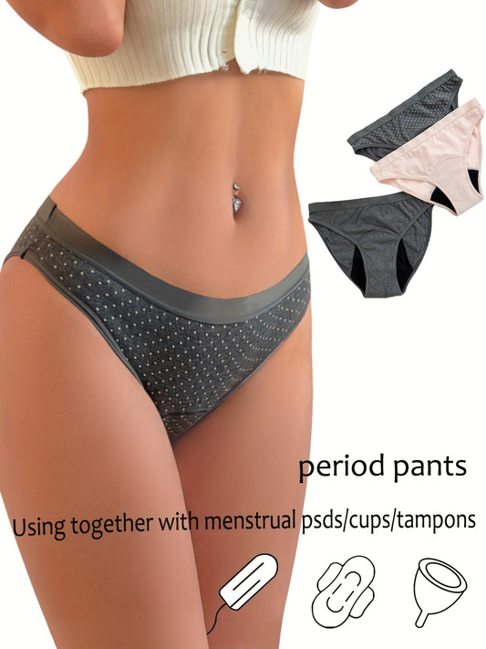 3 Pcs Women's Comfy & Breathable Physiological Bikini Briefs