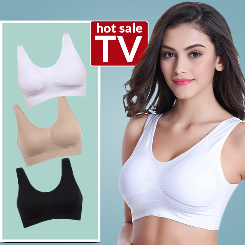 Seamless Plus Size Wireless Bras with Pads (3 Pack) - Comfort & Support for Plus Sizes