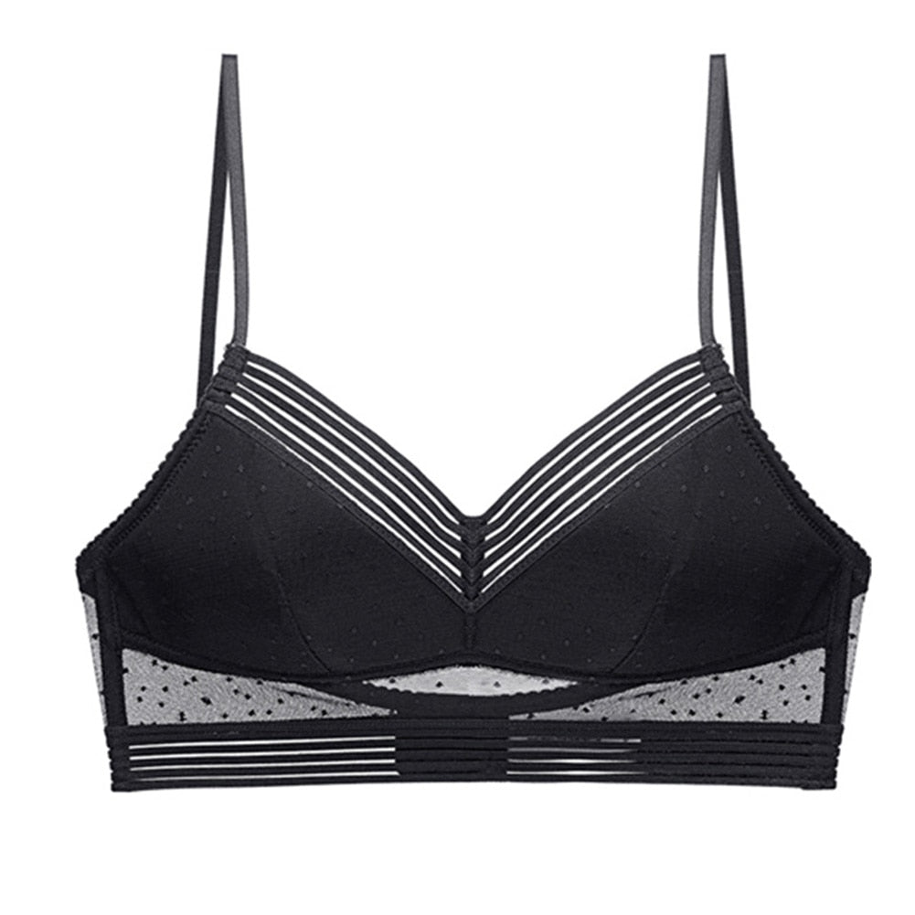 Newly Ladies Bras Underwear - Low Back Comfortable Lifting Bra, Lace Ultra Thin