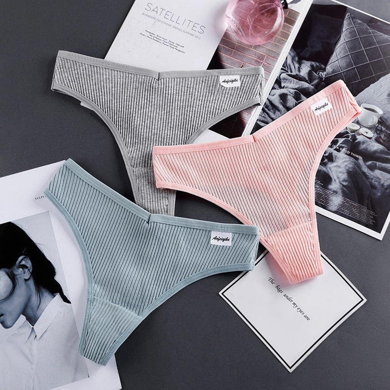 Women's Cotton G - String Panties: Comfortable Casual T - back Underwear